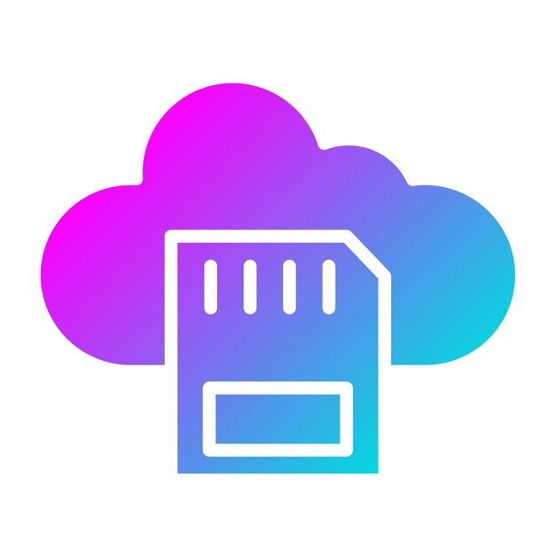 Ilustración del diseño del icono vectorial de la tarjeta SD