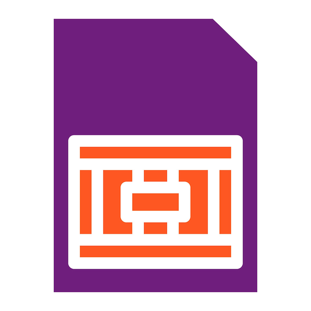 Ilustración del diseño del icono vectorial de la tarjeta SIM