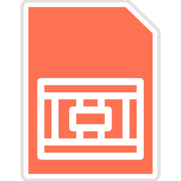 Ilustración del diseño del icono vectorial de la tarjeta SIM