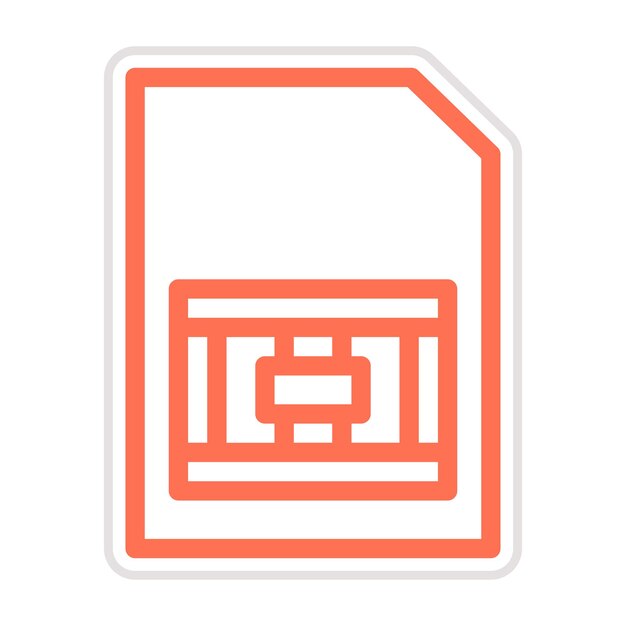 Ilustración del diseño del icono vectorial de la tarjeta SIM