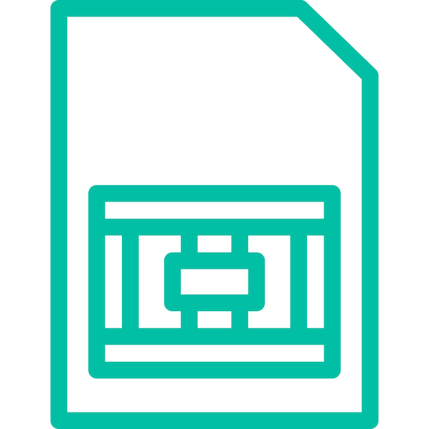 Ilustración del diseño del icono vectorial de la tarjeta SIM