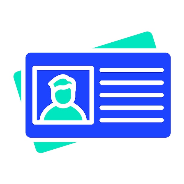 Ilustración del diseño del icono vectorial de la tarjeta de visita
