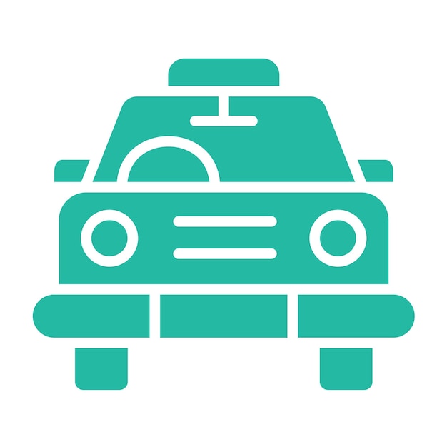 Ilustración del diseño del icono vectorial del taxi