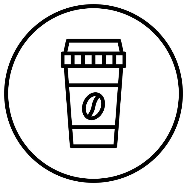 Ilustración del diseño del icono vectorial de la taza de café