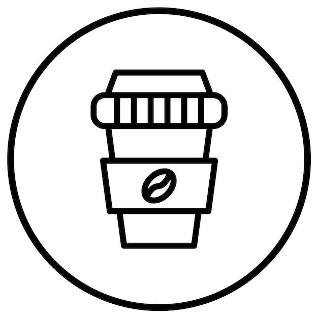 Ilustración del diseño del icono vectorial de la taza de café