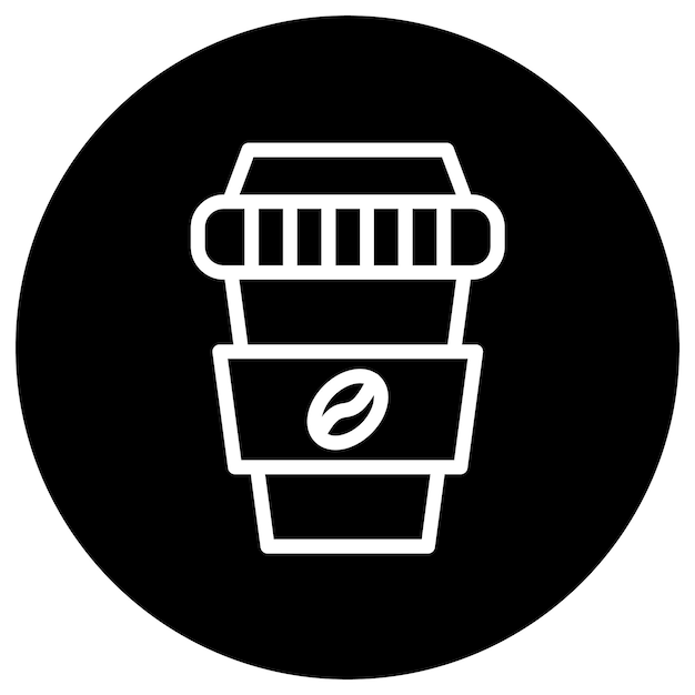 Ilustración del diseño del icono vectorial de la taza de café