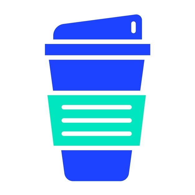 Ilustración del diseño del icono vectorial de la taza de papel