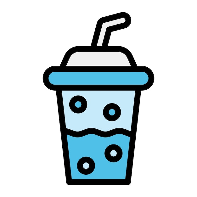 Ilustración de diseño de icono vectorial de taza de plástico