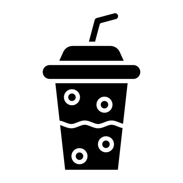 Ilustración de diseño de icono vectorial de taza de plástico
