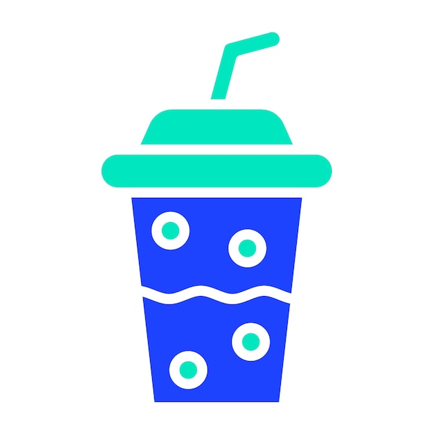 Ilustración de diseño de icono vectorial de taza de plástico