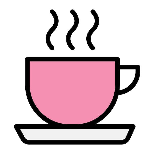 Ilustración del diseño del icono vectorial de la taza