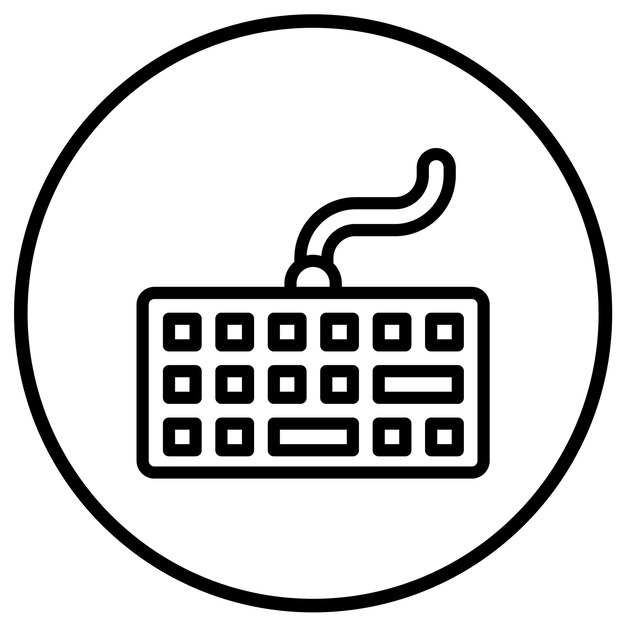 Ilustración del diseño del icono vectorial del teclado