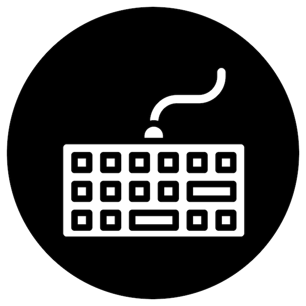 Ilustración del diseño del icono vectorial del teclado