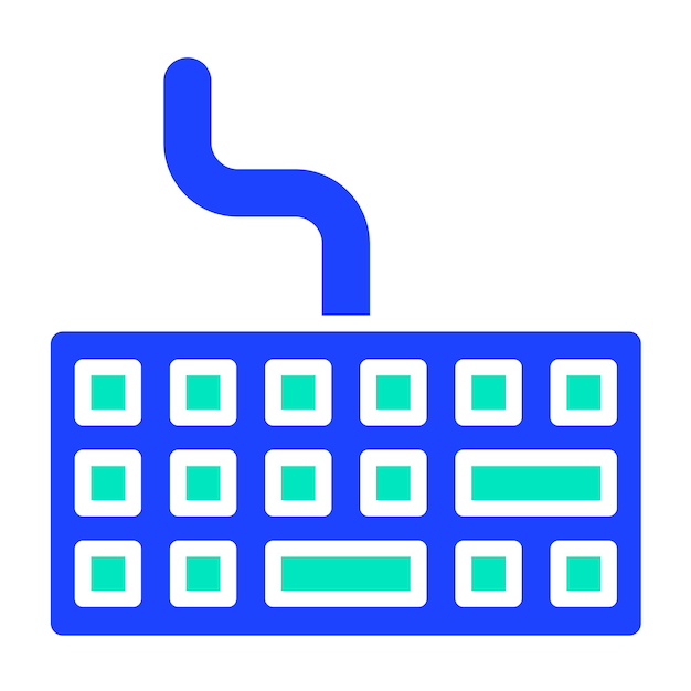 Ilustración del diseño del icono vectorial del teclado