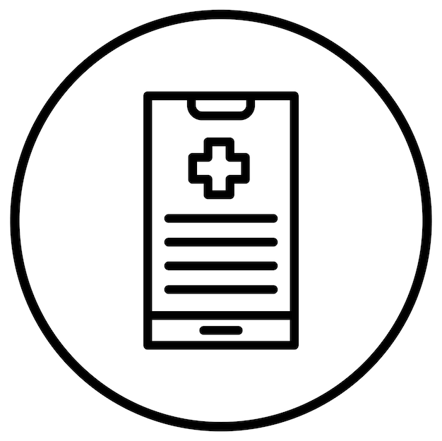 Ilustración del diseño del icono vectorial del teléfono móvil