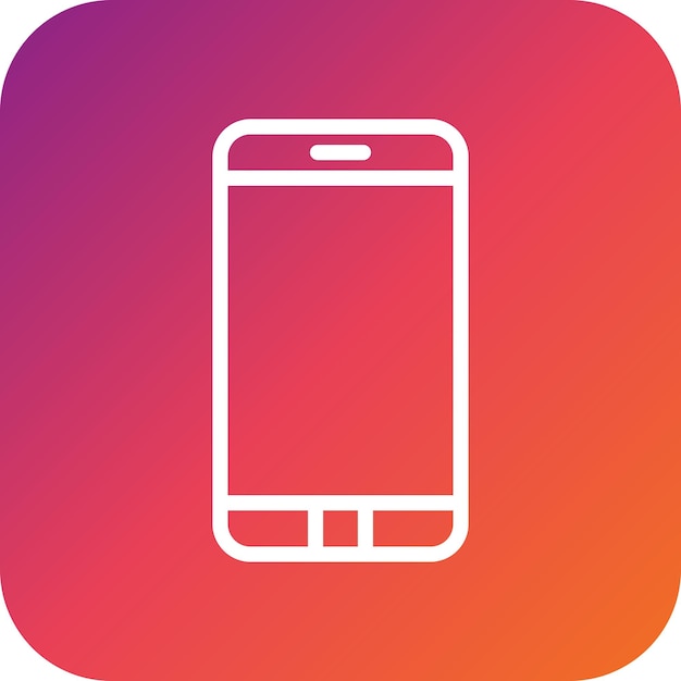 Ilustración del diseño del icono vectorial del teléfono móvil