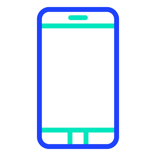Ilustración del diseño del icono vectorial del teléfono móvil