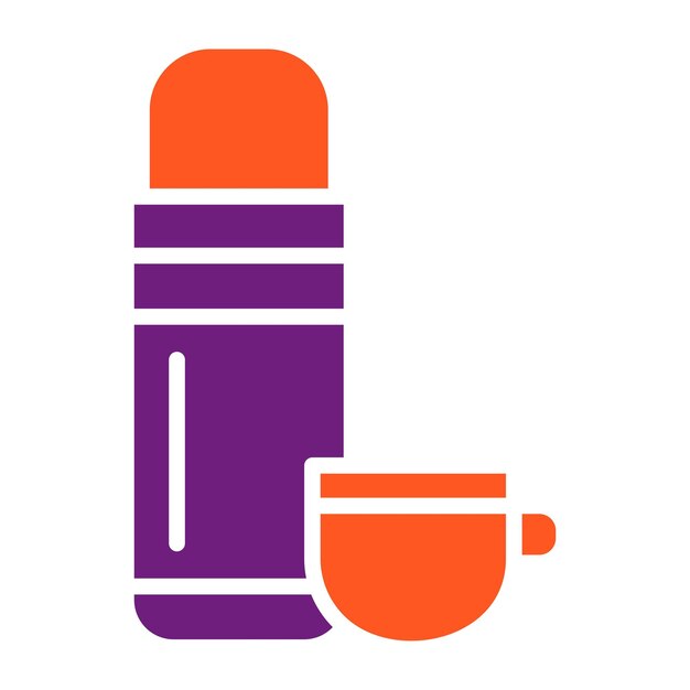 Ilustración del diseño del icono vectorial del termo