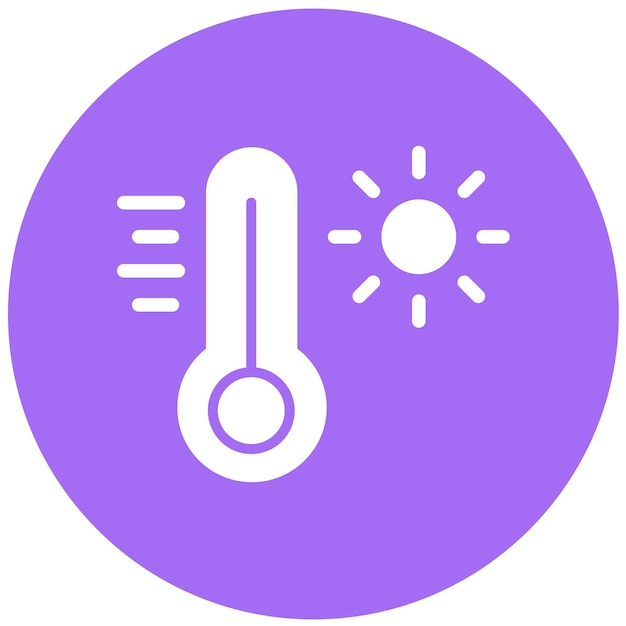 Ilustración del diseño del icono vectorial del termómetro