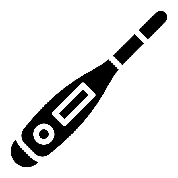 Ilustración del diseño del icono vectorial del termómetro