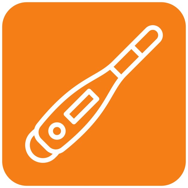 Ilustración del diseño del icono vectorial del termómetro