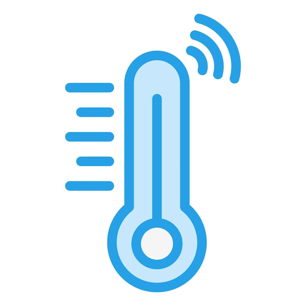 Ilustración del diseño del icono vectorial del termómetro