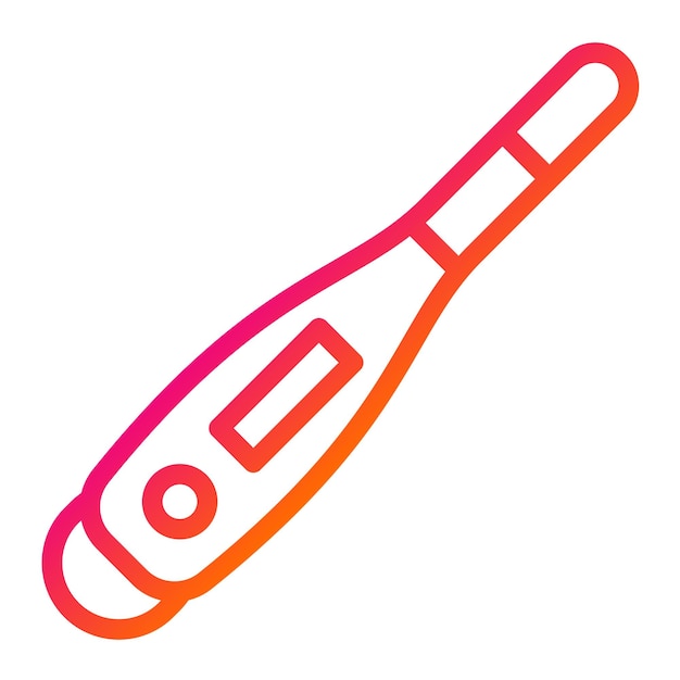 Ilustración del diseño del icono vectorial del termómetro
