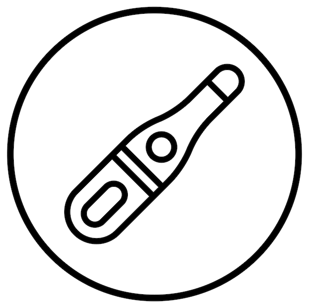 Ilustración del diseño del icono vectorial del termómetro