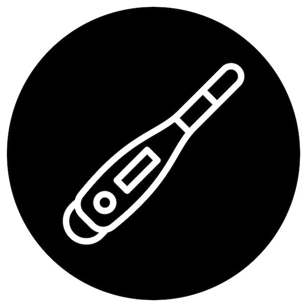 Ilustración del diseño del icono vectorial del termómetro