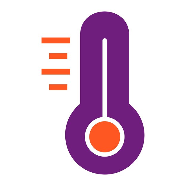 Ilustración del diseño del icono vectorial del termómetro
