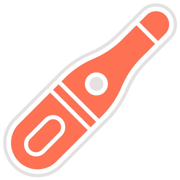 Ilustración del diseño del icono vectorial del termómetro