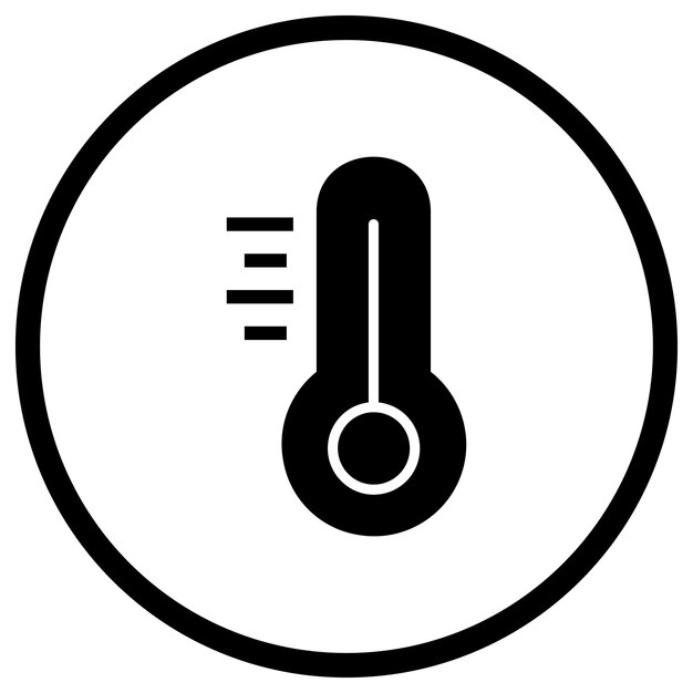 Ilustración del diseño del icono vectorial del termómetro