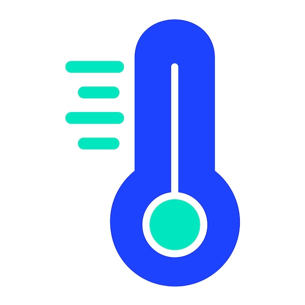 Ilustración del diseño del icono vectorial del termómetro