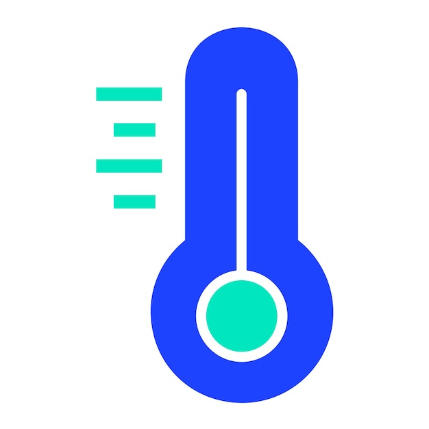 Ilustración del diseño del icono vectorial del termómetro