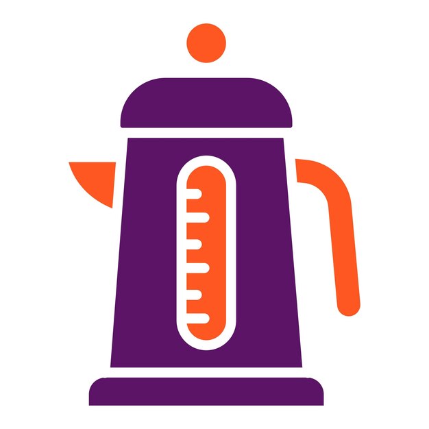 Ilustración del diseño del icono vectorial de la tetera eléctrica