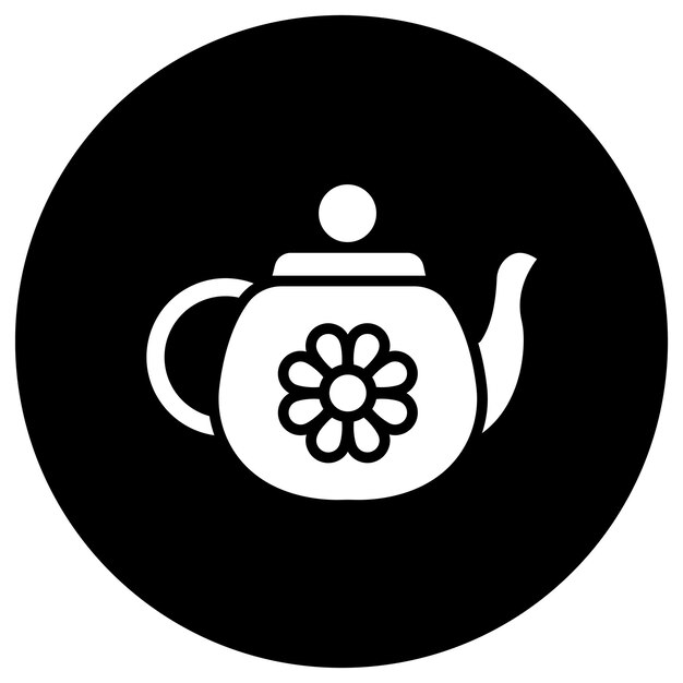 Ilustración del diseño del icono vectorial de la tetera