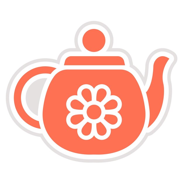 Ilustración del diseño del icono vectorial de la tetera