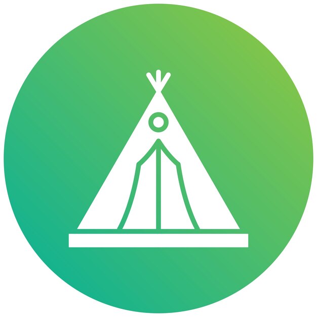 Ilustración del diseño del icono vectorial de la tienda de campamento