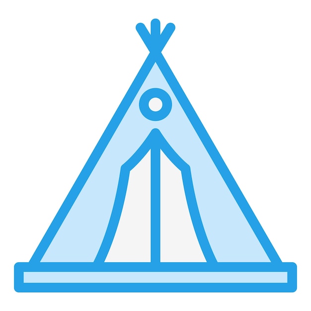 Ilustración del diseño del icono vectorial de la tienda de campamento