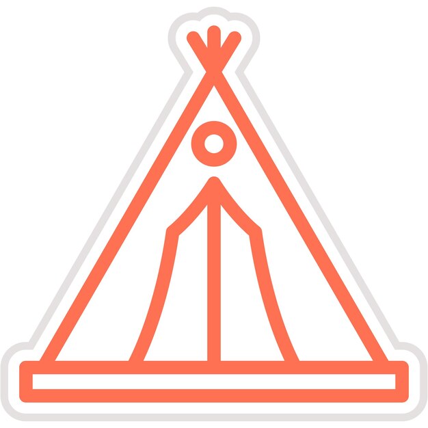 Ilustración del diseño del icono vectorial de la tienda de campamento