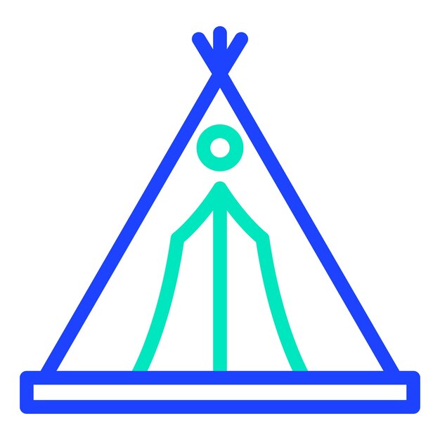 Ilustración del diseño del icono vectorial de la tienda de campamento