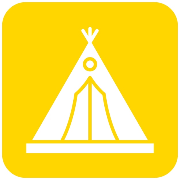 Ilustración del diseño del icono vectorial de la tienda de campamento