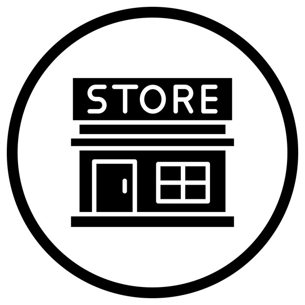 Ilustración del diseño del icono vectorial de la tienda de comestibles