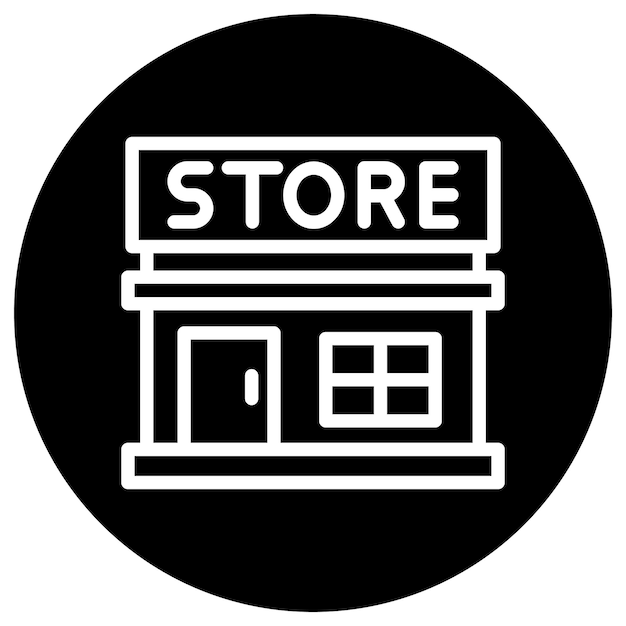 Ilustración del diseño del icono vectorial de la tienda de comestibles