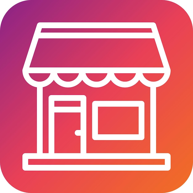 Ilustración del diseño del icono vectorial de la tienda