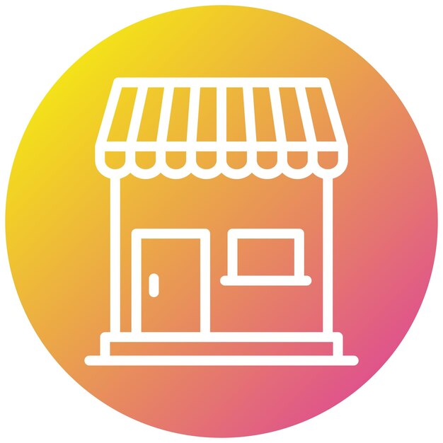 Ilustración del diseño del icono vectorial de la tienda