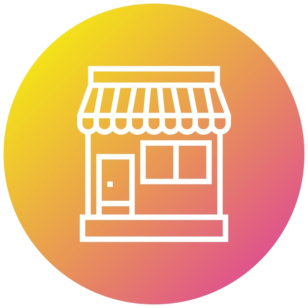 Ilustración del diseño del icono vectorial de la tienda