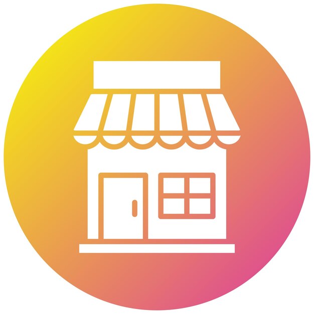Ilustración del diseño del icono vectorial de la tienda