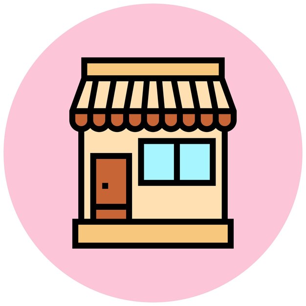 Ilustración del diseño del icono vectorial de la tienda