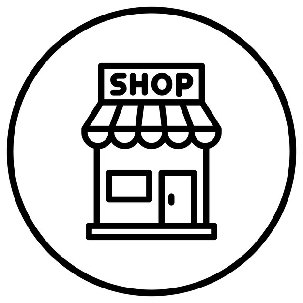 Ilustración del diseño del icono vectorial de la tienda